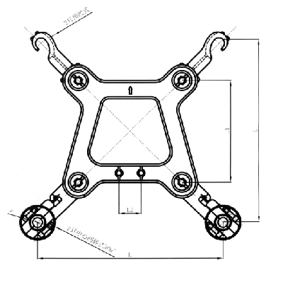 FJZH4-Y型预设回转式四分裂阻尼间隔棒